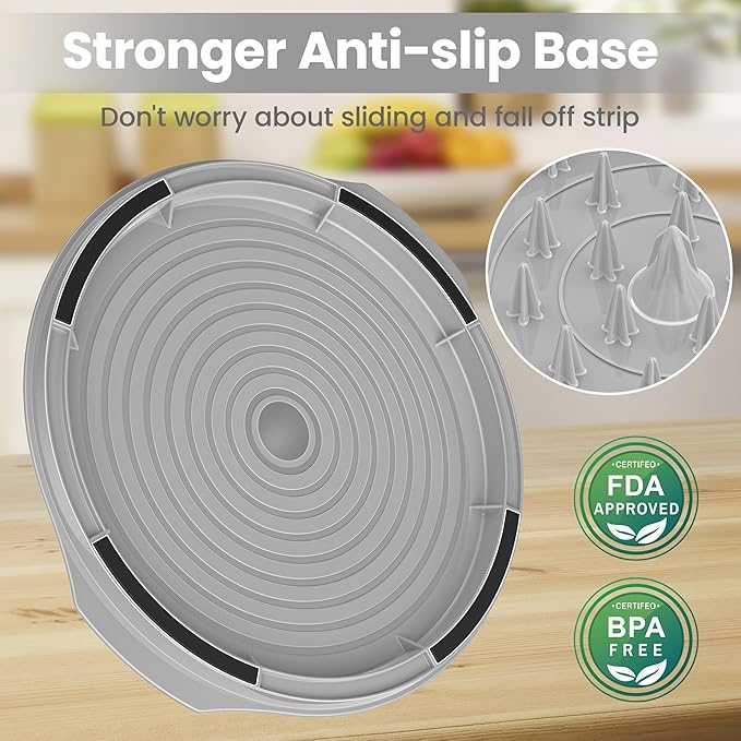 Chicken Shredder Tool Twist Large - 10'' Pro Meat Shredders for Chicken Breast,Visible Kitchen Gadgets Grinder Machine with Brush,Strong Anti-Slip Strip,Ergonomic Handle,BPA Free (Grey)