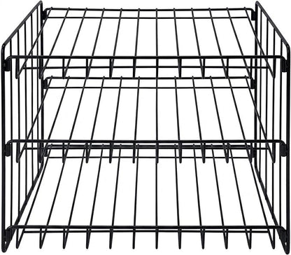 Kitchen Details 3 Tier Can Storage Organizer Rack in Black