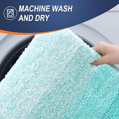 OLANLY Large Bathroom Rugs Mat 45x27, Extra Soft Absorbent Microfiber Bath Rugs, Rubber Backing, Quick Dry, Machine Washable Bath Mats for Bathroom Floor, Tub and Shower, Home Decor Accessories, Teal