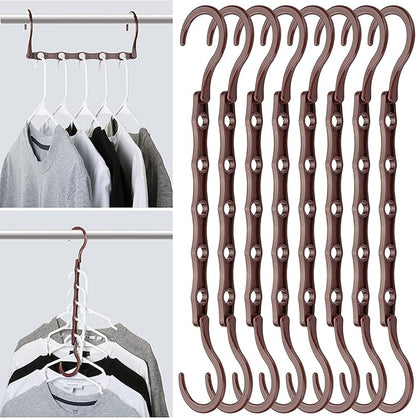 Mr. Pen- Space Saving Hangers, 8 pcs, 360° Rotating Hooks, Magic Cascading Hanger Organizer with 5 Enclosed Slots, Closet Organizers and Storage for Clothes, College Dorm Room Essentials