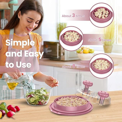 Chicken Shredder Tool Twist Large - 10'' Pro Meat Shredders for Chicken Breast,Visible Kitchen Gadgets Grinder Machine with Brush,Strong Anti-Slip Strip,Ergonomic Handle,BPA Free (Purple)