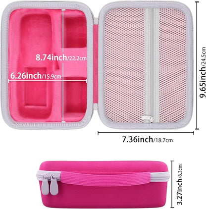 Label Printer Case Compatible with DYMO LetraTag LT-100H/LT-100H Plus Handheld Label Maker(Rose Red Case)
