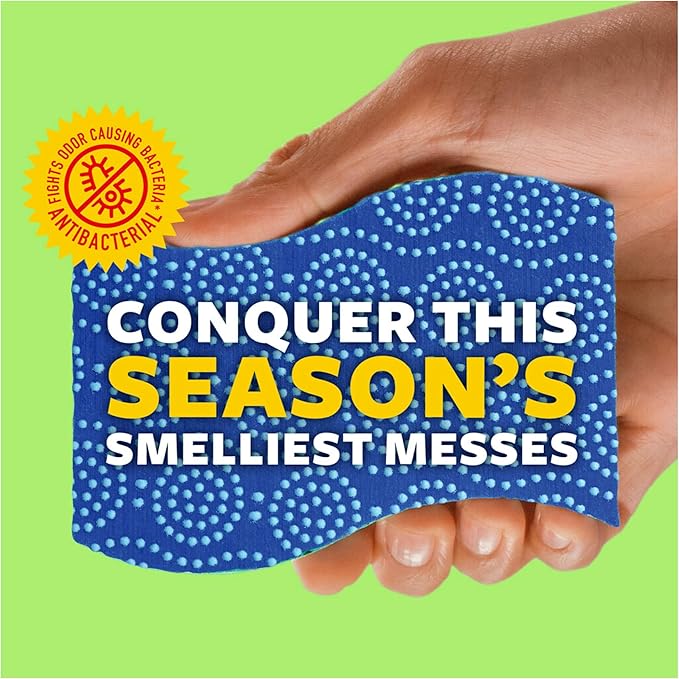 Scotch-Brite Scrub Dots Non-Scratch Scrub Sponges, Sponges for Cleaning Kitchen, Bathroom, and Household, Non-Scratch Sponges Safe for Non-Stick Cookware, 24 Scrubbing Sponges