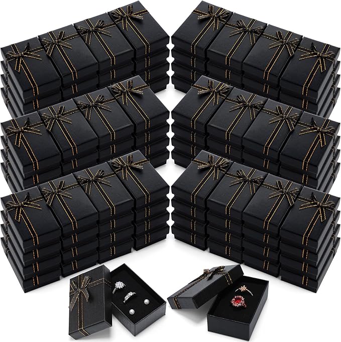 Ecally Small Cardboard Jewelry Gift Boxes 2 x 3.1 x 1.1 Inches Earring Boxes for Jewelry Gift Rings Earring Necklaces