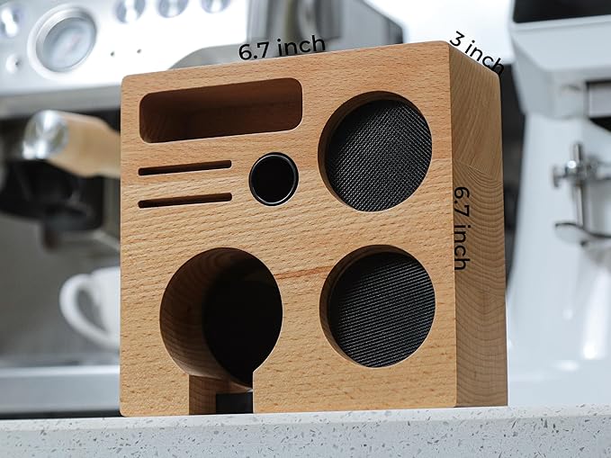 Tamping Station 54mm for Breville Espresso Machine Accessories – Portafilter Holder with Tamper, Distributor, Dosing Funnel, WDT Tool & Puck Screen Slots