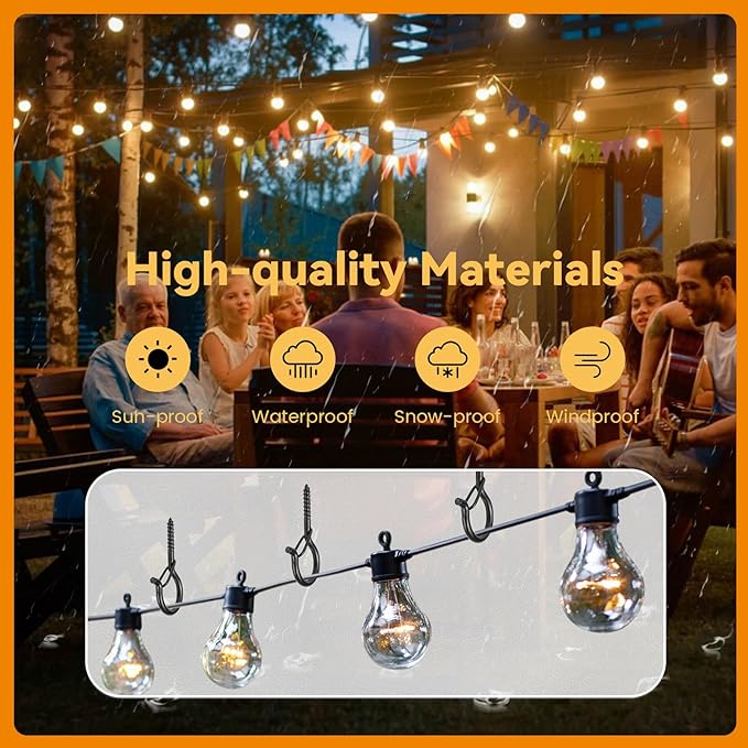 30 PCS Q-Hanger Hooks with Safety Buckle, Windproof Screw Wall Ceiling Hooks for Outdoor String Lights Hanging Christmas Lights, Plants, with 1 Wing Nut Driver (Black, 30 Pack)