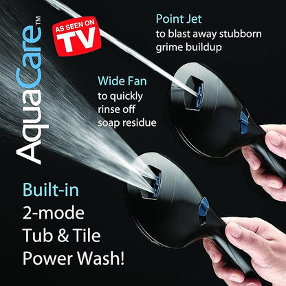 Hotel Spa AquaCare As-Seen-On-TV High Pressure 50-mode Rain & Handheld 3-way Shower Head Combo - Anti-clog Nozzles/Tub, Tile & Pet Power Wash/Extra Long 6 ft. Stainless Steel Hose/ORB Bronze Finish