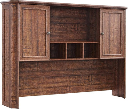 T4TREAM 59" Farmhouse Wood Desk Hutch with Ample Storage, Only Match VSC Series Farmhouse Desk (Reclaimed Barnwood)