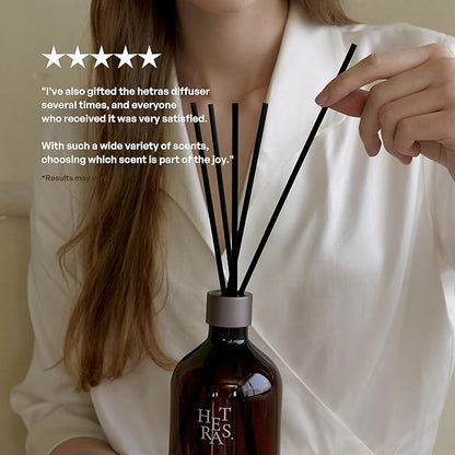 hetras Premium Reed Diffuser Set 16.9 fl.oz. 2 Pack | La Tulip Shower - Elegant Flowers Scent | Long-Lasting Luxury Fragrance with 10 Reed Sticks for Home & Office | Gifts for Loved One