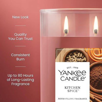 Yankee Candle Large Tumbler Scented Candle with up to 80 Hour Burn Time, Premium Plant Wax Blend for Consistent Burn, 20 oz Tumbler Candle with Room Filling Fragrance, Kitchen Spice