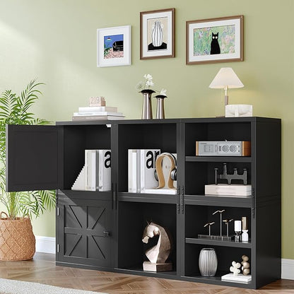 2-Tier Stackable Cube Storage Organizer, DIY Bookcase with 2 Removable Open Shelves & Anti-Tip Design, Cube Book Shelf for Bedroom, Office, Dorm,15" W x 11.81" D x 30" H, Black