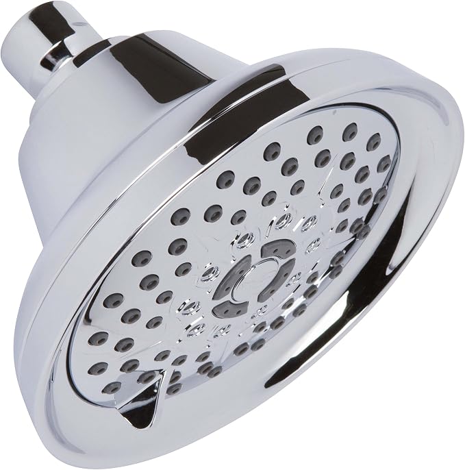 Aqua Elegante Massage Shower Head With Mist - High Pressure Boosting, Adjustable Massaging Rainfall Showerhead For Low Flow Showers With Water Saving Nozzles - 1.8 GPM - Polished Chrome