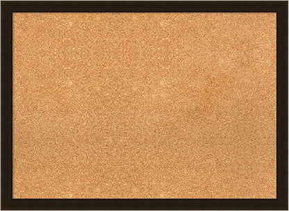 Amanti Art Natural Cork Board for Wall, 22x30 Vision Board with Brown Wood Frame, Medium Corkboard Office Decor for Home Organization, Rustic Farmhouse Corkboard Pinboard to display items for home