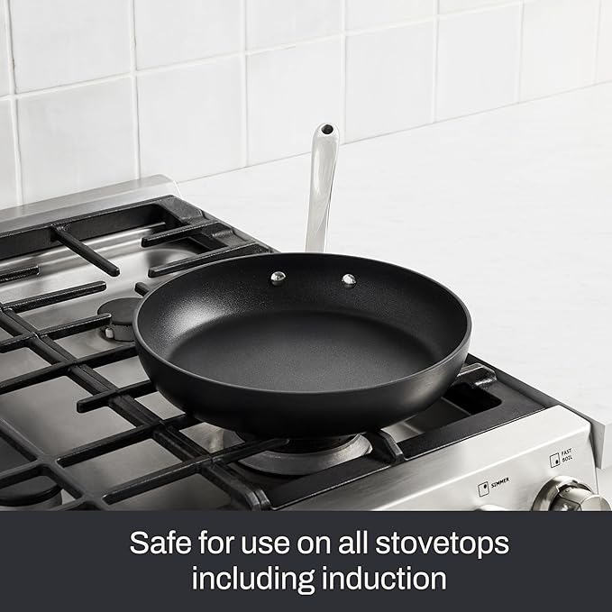 All-Clad HA1 Expert Hard Anodized Nonstick Fraying Pan 10" Skillet, Dishwasher-Safe, Oven-Safe Up to 500°F Compatible with All Stovetops (Gas, Electric & Induction) - Black