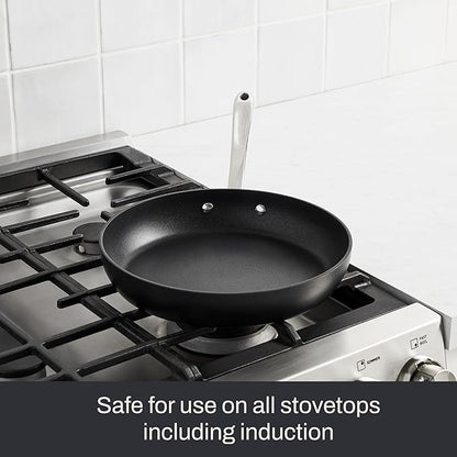 All-Clad HA1 Expert Hard Anodized Nonstick Fraying Pan 10" Skillet, Dishwasher-Safe, Oven-Safe Up to 500°F Compatible with All Stovetops (Gas, Electric & Induction) - Black