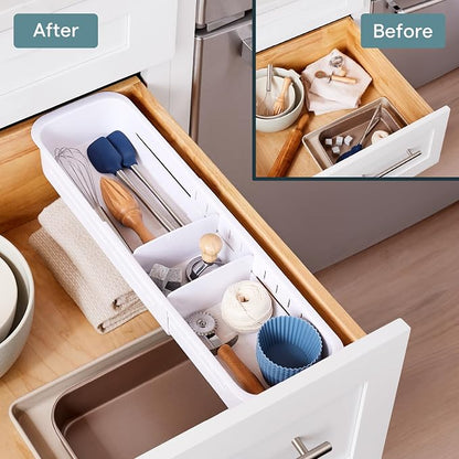 YouCopia DrawerFit Sliding Drawer Sorter, Adjustable Drawer Organizer