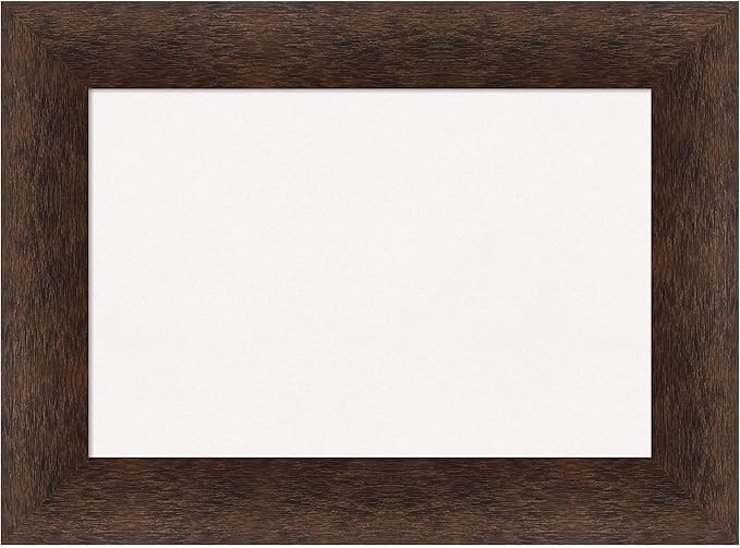 Amanti Art White Cork Board for Wall, 17x23 Vision Board with Brown Wood Frame, Small Corkboard Office Decor for Home Organization, Casual Corkboard Pinboard to Display Items for Home Organization in