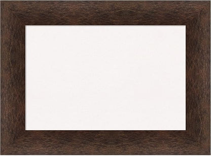 Amanti Art White Cork Board for Wall, 17x23 Vision Board with Brown Wood Frame, Small Corkboard Office Decor for Home Organization, Casual Corkboard Pinboard to Display Items for Home Organization in