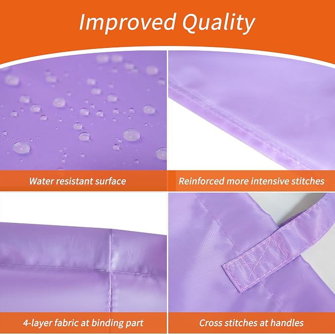 Polecasa 2 Pack Extra Heavy-Duty Laundry Bag 28x36”- Machine Washable Large Storage Bag with Reinforced Handles & Drawstring Closure & ID Tag for College Dorm Travel -Purple