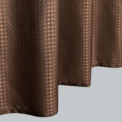 Brown Shower Curtain for Men Set with Hooks Waffle Weave Waterproof Textured Fabric Cloth Ombre Western Beautiful Shower Curtains for Bathroom Cabin Restroom,Espresso Chocolate Brown Tone,72 Inch