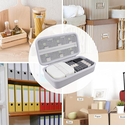 Label Printer Case Compatible with Brother P-Touch Cube Color PTP300BT Smartphone Label Maker(Gray Case)