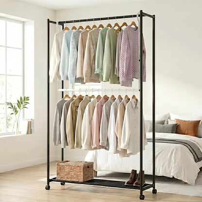OPKING Hanging Closet Rod Extenders Adjustable Width & Height Space-Saving, 1Pack White