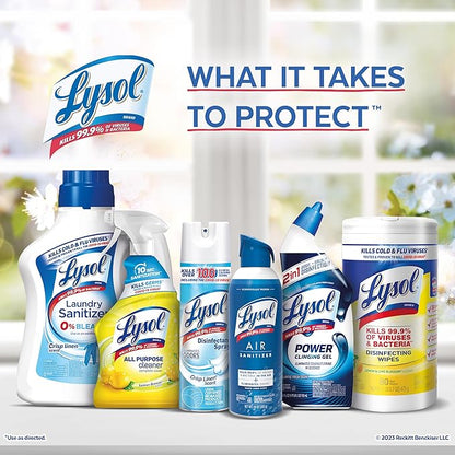 Lysol Power Clean Multi-Surface Cleaner, 2x Concentrated Pour, Sparkling Lemon & Sunflower Essence scent, 28 Fl Oz (Packaging May Vary), Pack of 9
