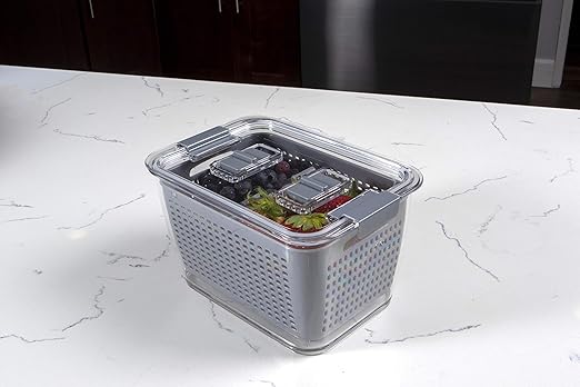 Kitchen Spaces - 1465A6-AMZ Kitchen Spaces Colander Bin, Medium, Gray