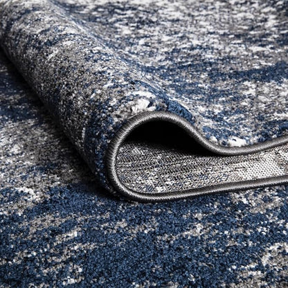 Keen Home Design Runner Rugs - 32"x91" Non-Shedding, Thick Pile Abstract Rugs for Kitchen, Living Room, Bedroom, Dining Room, Entryway - Size: 2'8" x 7'7", Abstract Navy/Gray