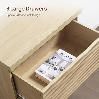 SICOTAS Buffet Cabinet with Storage, Fluted Accent Sideboard Modern Credenza with Larger Drawers, Mid Century Media Console Coffee Bar Table Liquor Cabinet for Dining Room Entryway Kitchen (4 Pieces)