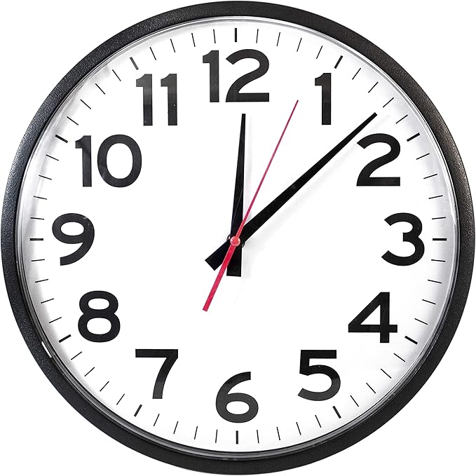 Ultimate Wall Clock | 10 Inch | Round | Quartz | Black | Kitchen | Office | Bedroom | Study | Classic | Indoor | Outdoor | Unbranded | Battery Operated | Modern Décor | Non-Ticking