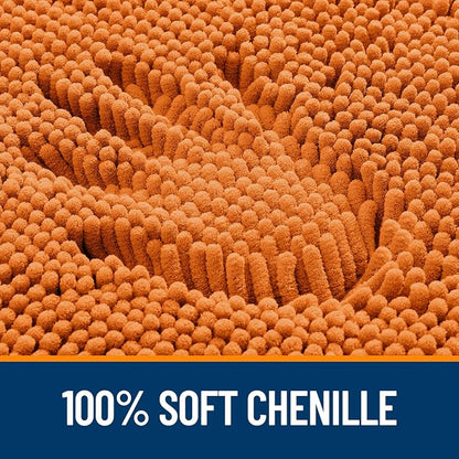 OLANLY Large Bathroom Rugs 40x24, Extra Soft Absorbent Chenille Bath Rugs, Rubber Backing Quick Dry, Machine Washable Bath Mats for Bathroom Floor, Tub and Shower, Home Decor Accessories, Clay