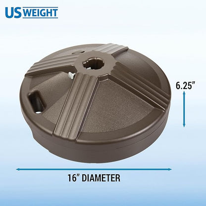 US Weight Durable 50 Pound Fillable Umbrella Base Designed to be Used with a Patio Table