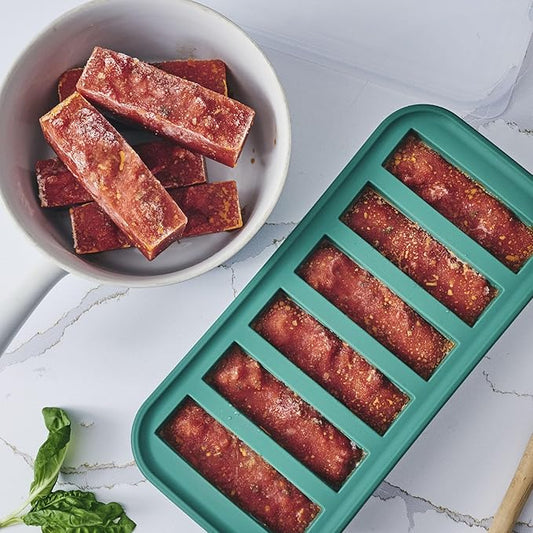 Souper Cubes 1/2 Cup Silicone Freezer Molds, Perfect for Storing Soups, Sauces, Juices, Desserts, Smoothie Prep and More, Freezer Portion Molds for Meal Prepping - Kale - 2-Pack
