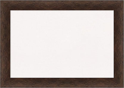 Amanti Art White Cork Board for Wall, 15x21 Vision Board with Brown Wood Frame, Small Corkboard Office Decor for Home Organization, Casual Corkboard Pinboard to Display Items for Home Organization in