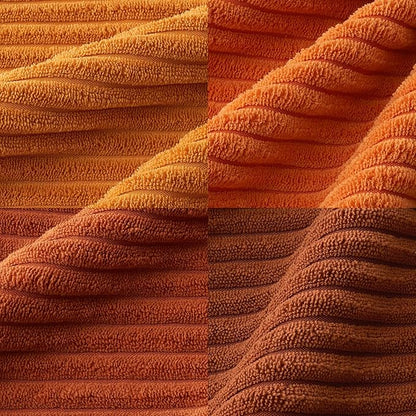 MIULEE Boho Farmhouse Throw Pillow Covers 18x18 Inch Set of 4 Mordern Nordic Cushion Covers Soft Corduroy Home Decor for Couch Bed Sofa Living Room Orange Rust