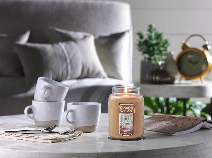 Yankee Candle Café al Fresco Scented Classic 22oz Large Jar Single Wick Candle Over 110 Hours of Burn Time