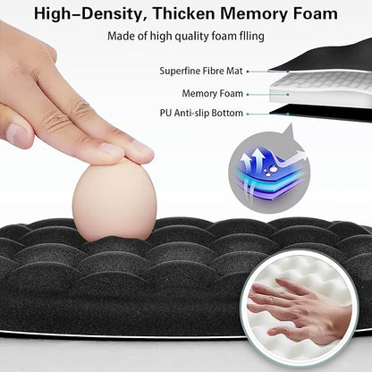 Mouse Pad with Wrist Rest, Canjoy Ergonomic Mouse Pad Computer Wrist Support with Massage Design & Non-Slip PU Base, Comfortable Mousepad for Office Desk Accessories