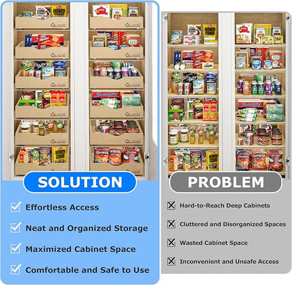 WelFurGeer Soft Close Pull Out Drawers for Cabinets, 23" W x 21" D Pull Out Cabinet Drawer with Heavy Duty Slides, Pull Out Cabinet Organizer, Cabinet Pull Out Shelves, Pull-Out Home Organizers