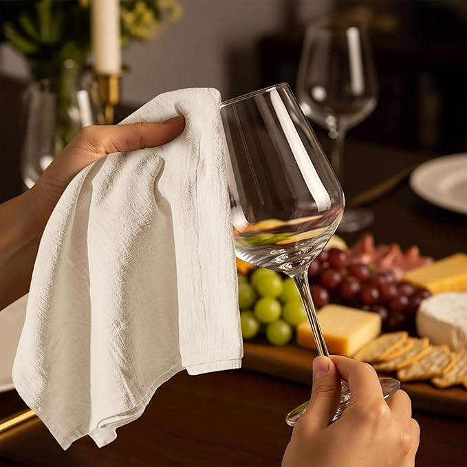 Utopia Kitchen Natural Flour Sack Towels [24 Pack - 28 x 28 Inch] 100% Cotton Tea Towels for Cleaning & Drying - Highly Absorbent Kitchen Dish Cloth