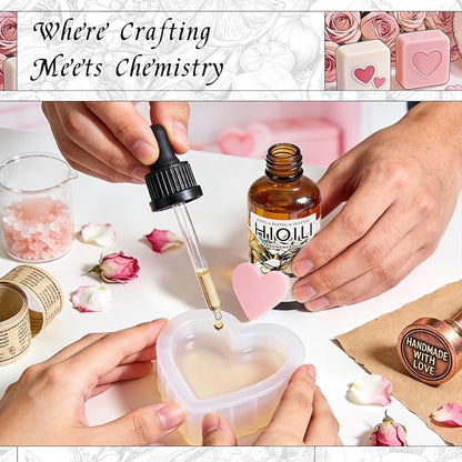 HIQILI Rose Fragrance Oil for Candle & Soap Making, Essential Oil Diffuser, Floral Scents, Add to Laundry Dryer Balls - 5.07 Fl Oz