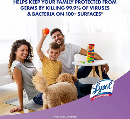 LYSOL Disinfecting Wipes, All Purpose Cleaner, Multi-Surface Antibacterial Cleaning Wipes, Household Cleaning Supplies, Dorm Essentials, Lavender + Mango Scents, 80 ct. (4 Pack)