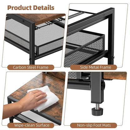 Kssiaz K Cup Holder, 2-tier Coffee Pod Holder for 48 Pods, K Cup Drawer Organizer with Sliding Storage Drawer, Coffee Bar Station Organizer for Countertop, Space Saving, Home & Office, Black