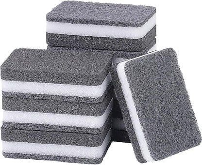 Taeku Natural Kitchen Sponge, 6 Pack Heavy Duty Scrub Cellulose Sponge Premium Multifunction Eco Friendly Cleaning Sponges for Dishes (Grey)