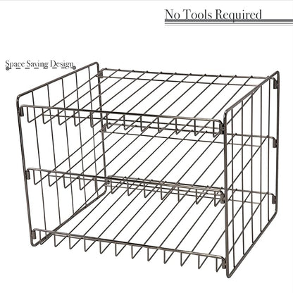 Kitchen Details 3 Tier Can Organizer | Canned Food Storage Rack | Kitchen Cabinet and Pantry Organization | Holds 36 Cans | Space Saving | Onyx