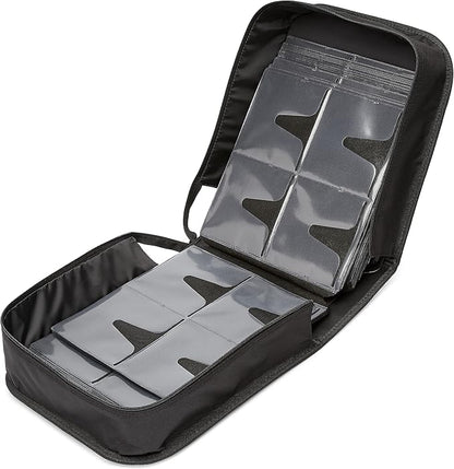 Amazon Basics Polyester CD/DVD Portable Storage Binder,400-capacity,Black,(Pack of 3)