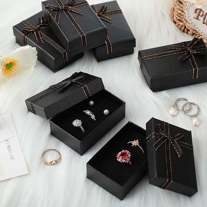 Ecally Small Cardboard Jewelry Gift Boxes 2 x 3.1 x 1.1 Inches Earring Boxes for Jewelry Gift Rings Earring Necklaces