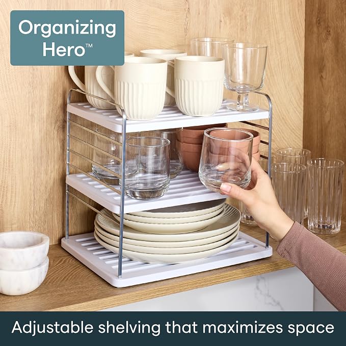 YouCopia UpSpace Cabinet Box Organizer Large, Adjustable Foil Wrap Shelf