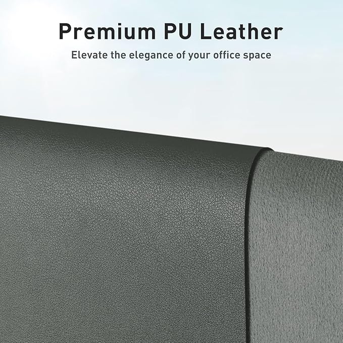 Aothia Faux Leather Desk Mat - Non-Slip PU Leather Desk Blotter, Waterproof Writing Surface, Large Desk Pad for Office & Home (Jungle Green, 55" x 24")