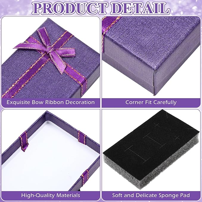 Ecally Small Cardboard Jewelry Gift Boxes 2 x 3.1 x 1.1 Inches Earring Boxes for Jewelry Gift Rings Earring Necklaces